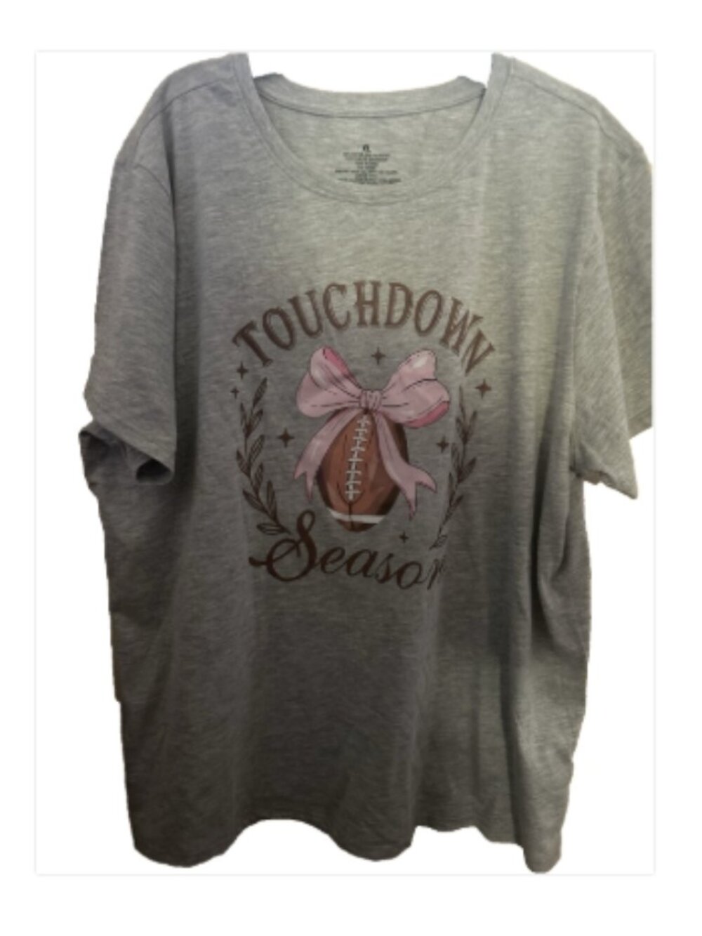 ✨ Touchdown Season Graphic Tee 🏈🎀 XL Casual Game Day Shirt ✨